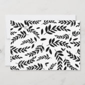 黒 + 群葉のピンクのAppleの白人の先生 ノートカード (裏面)