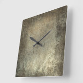 黒、茶色、トープグランジ スクエア壁時計 (傾斜)