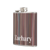 黒、茶色、白の縦ストライプ列 フラスク (左)