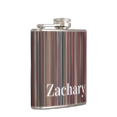 黒、茶色、白の縦ストライプ列 フラスク (右)