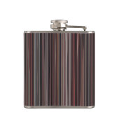 黒、茶色、白の縦ストライプ列 フラスク (裏面)