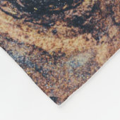 黒、茶、グレーの抽象芸術絵画 フリースブランケット (角)
