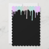 黒、虹の色の星ベビーシャワーの招待 招待状 (裏面)