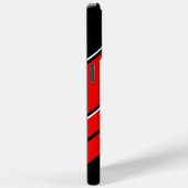 黒、赤と白ストライプテンプレート Case-Mate iPhoneケース (裏面 / 右)