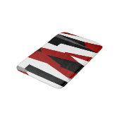 黒、赤と白抽象芸術 バスマット (アングル)