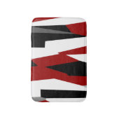 黒、赤と白抽象芸術 バスマット (正面縦)