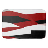 黒、赤と白抽象芸術 バスマット (正面)