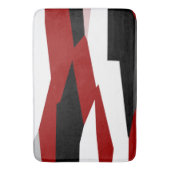 黒、赤と白抽象芸術 バスマット (正面縦)