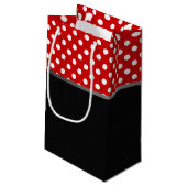 黒、赤と白水玉模様 スモールペーパーバッグ (裏面アングル)