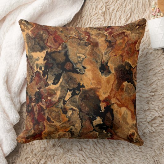 黒、赤、さび クッション (ブランケット)