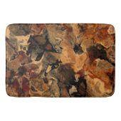 黒、赤、さび バスマット (正面)