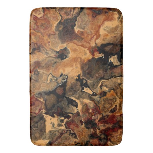 黒、赤、さび バスマット (正面縦)