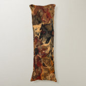 黒、赤、さび ボディピロー (正面縦)