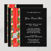 黒 赤 アジアン オール オケージョン インビテーション テンプレート (正面/裏面)