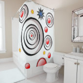 黒、赤、カラフル、白のシャワーカーテン シャワーカーテン (インサイチュ)