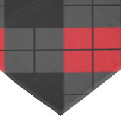 黒、赤、グレーの格子模様チェック テーブルクロス (アングル)