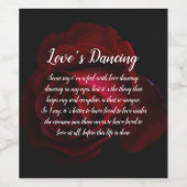 黒、赤、バラ ワインラベル (シングルラベル)