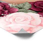 黒 赤 ピンク 花 フォト 記念 弔事 看板 ポスター (角)