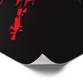 黒、赤、白のイーグル – 漫画スタイルポスター ポスター (角)