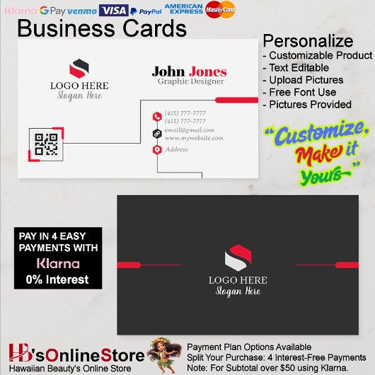 黒、赤、白の名刺15パック100 名刺