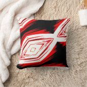 黒、赤、白の抽象芸術パター無地のン クッション (ブランケット)