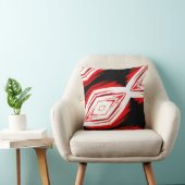 黒、赤、白の抽象芸術パター無地のン クッション (椅子)