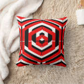 黒、赤、白の抽象芸術パター無地のン クッション (ブランケット)