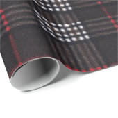 黒/赤/白の格子模様 ラッピングペーパー (ロールコーナー)