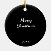 黒 赤 白 アルルカン模様 クリスマス セラミックオーナメント (裏面)