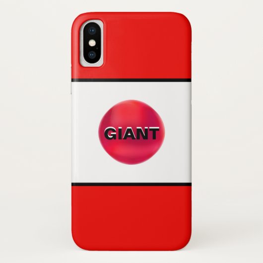 黒 赤 白 ストライプ Case-Mate iPhoneケース (裏面)