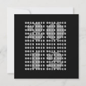 黒 赤 白 卒業 - 任意の年に変更 案内状 (裏面)