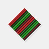 黒 赤 緑 ストライプ柄   スタンダードカクテルナプキン (角)