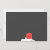 黒（赤）詳細横型フォト招待状 招待状 (裏面)