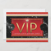 黒 赤 金 銀 ゴージャス VIP チケット 招待状 (正面)