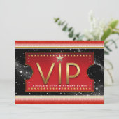 黒 赤 金 銀 ゴージャス VIP チケット 招待状 (スタンド正面)