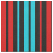 黒 赤 青 ストライプ パターン ファブリック (クローズアップ)