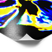 黒、赤、黄、青宇宙花デザイン フォトプリント            (角)