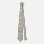 黒、金ゴールドおよびシェブロンの白いタイ ネクタイ (正面)