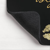 黒(金ゴールドグリッターキス唇マウスパッド) マウスパッド (コーナー)