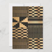 黒 – 金ゴールドケンテ(白) 招待状 (裏面)