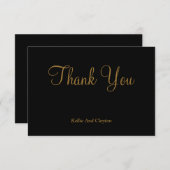 黒/金ゴールドサンキューカード (正面/裏面)