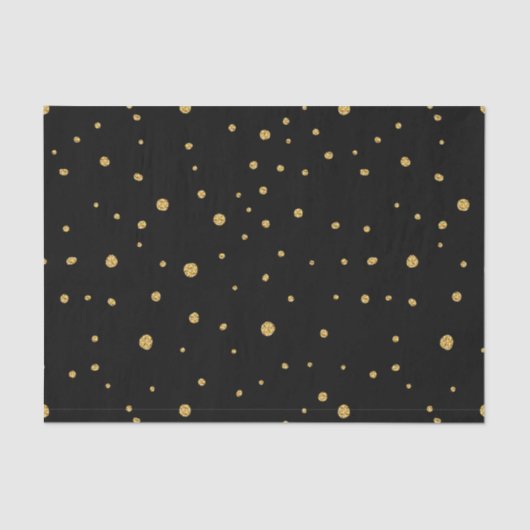 黒(金ゴールドドット) 薄葉紙 (正面)