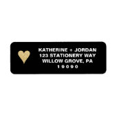 黒(金ゴールドハート結婚) ラベル (正面)