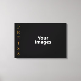 黒/金ゴールドファミリ名フォト表示キャンバス印刷 キャンバスプリント