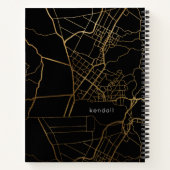 黒(金ゴールドルックマップと名前) ノートブック (裏面)