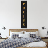 黒/金ゴールド名/ファミリ/姓 キャンバスプリント (インサイチュ (寝室))