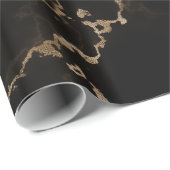 黒、金ゴールド大理石 ラッピングペーパー (ロールコーナー)