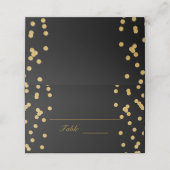 黒(金ゴールド紙吹雪) プレイスカード (外部開封)