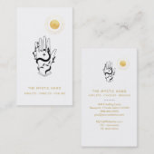 *~*黒-金ゴールド線の神秘的な手ヘビ   名刺 (正面/裏面)