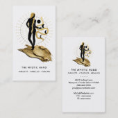 *~*黒-金ゴールド線神秘的女神蛇 名刺 (正面/裏面)